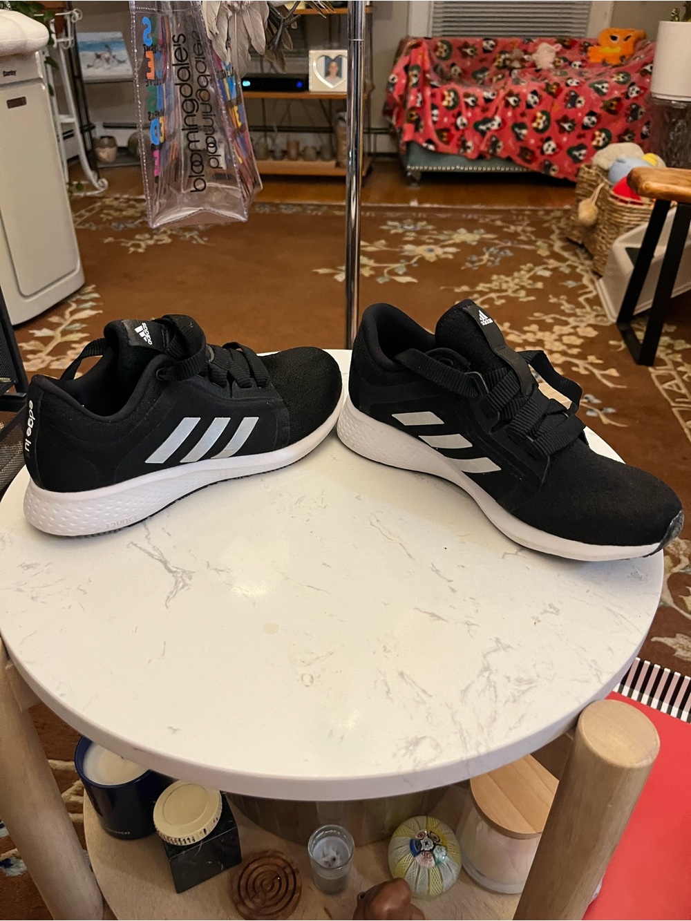 Adidas Women’s Black Knit Running Sneakers - Picture 3 of 4